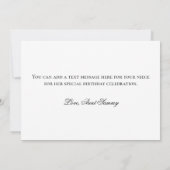 きらびやかな金箔ファンシーハッピーバースデー カード (裏面)