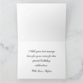 きらびやかな金箔フェイクグリッターモノグラム カード (内部)