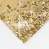 きらびやかな金箔モノグラファンシーム フリースブランケット (角)