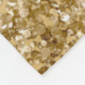 きらびやかな金箔モノグラファンシーム フリースブランケット (角)