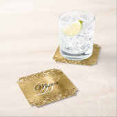 きらびやかな金箔モノグラファンシーム ペーパーコースター (インサイチュ)