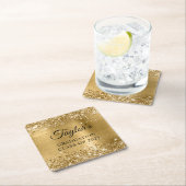 きらびやかな金箔卒業 スクエアペーパーコースター (インサイチュ)