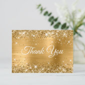 きらびやかな金箔21歳の誕生日 サンキューカード (スタンド正面)