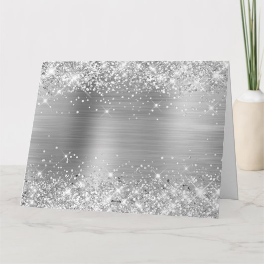 きらびやかな銀箔ハッピーアニバーサリー カード (裏面)