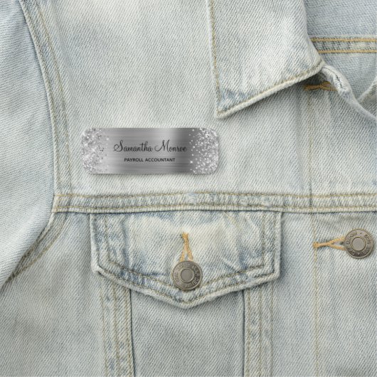 きらびやかな銀箔 名札 (インサイチュ)