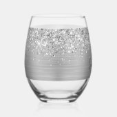 きらびやかな銀釉の名前 ステムなしワイングラス (右)