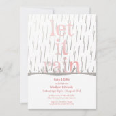 きらびやかな雨のブライダルシャワーの招待状 招待状 (正面)