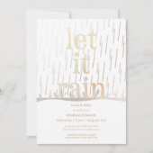 きらびやかな雨のブライダルシャワーの招待状 招待状 (正面)