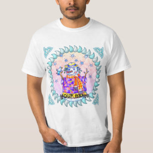 きらびやかな雪だるまTシャツ Tシャツ