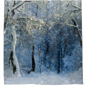 きらびやかな雪のワンダーランドシャワーカーテン シャワーカーテン (正面)