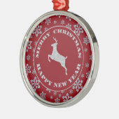 きらびやかな雪の結晶シルバートインデア メタルオーナメント (左)