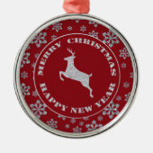 きらびやかな雪の結晶シルバートインデア メタルオーナメント (正面)