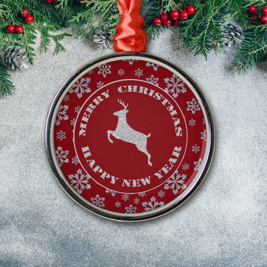 きらびやかな雪の結晶シルバートインデア メタルオーナメント