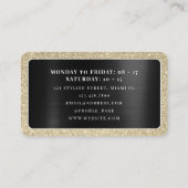 きらびやかな黄金のフレームのメタリックサーフェス 名刺 (裏面)