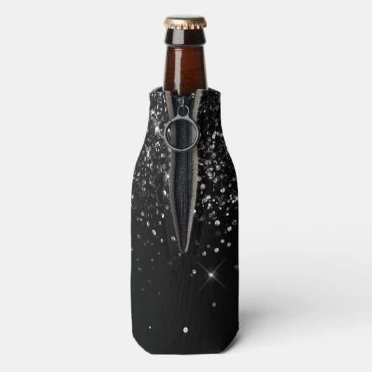 きらびやかな黒いスクリプト名 ボトルクーラー (ボトル裏面)