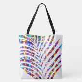 きらびやかな《写真》ぼけ味の多彩で白いヤシの木の葉 トートバッグ (裏面)