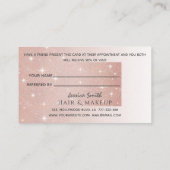 きらびやかな《写真》ぼけ味書道バラ金ゴールドラブハート 紹介カード (裏面)