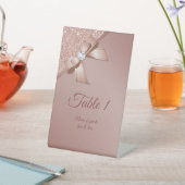 きらめきとバラ金ゴールドグラマーテーブル番号 台座サイン (インサイチュ)