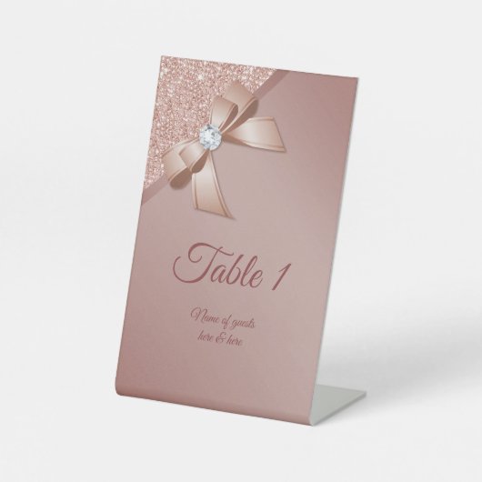 きらめきとバラ金ゴールドグラマーテーブル番号 台座サイン (正面)