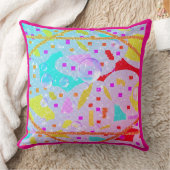 きらめきと泡のデザイン　パステルアート クッション (ブランケット)