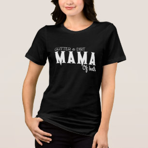 きらめきと泥んこ ママ・オブ・ボス Tシャツ – 面白いママ