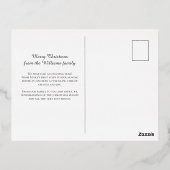 きらめきと雪の結晶クリスマスフォト 箔シーズンポストカード (裏面)