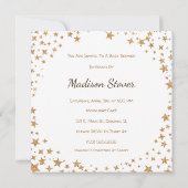 きらめきのきらめきの女の子のベビーシャワーの招待状 招待状 (裏面)