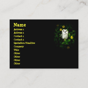 きらめきのきらめきの小さい星のフクロウNamecard 名刺