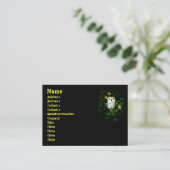 きらめきのきらめきの小さい星のフクロウNamecard 名刺 (スタンド正面)
