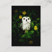 きらめきのきらめきの小さい星のフクロウNamecard 名刺 (裏面)