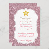 きらめきのきらめき少し星のサンキューカード サンキューカード (正面/裏面)