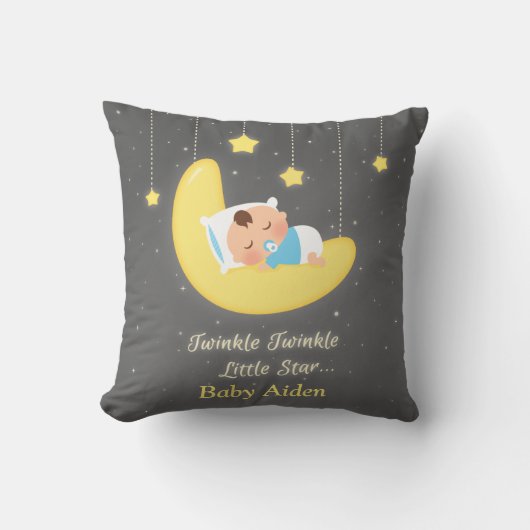 きらめきのきらめき少し星のベビーの子供部屋の装飾 クッション (正面)