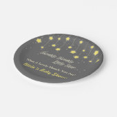 きらめきのきらめき少し星のベビーシャワーの供給 ペーパープレート (アングル)