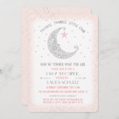 きらめきのきらめき少し星のベビーシャワーの招待状 招待状 (正面/裏面)