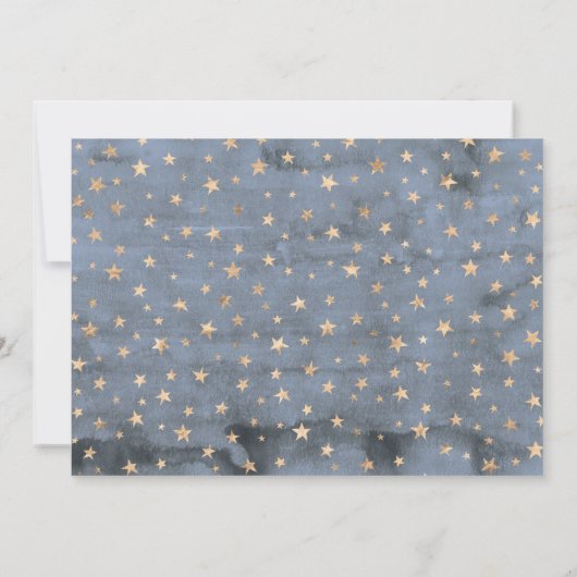 きらめきのきらめき少し星の双生児の男の子のベビーシャワー サンキューカード (裏面)