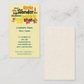 きらめきのきらめき少し星の名刺のテンプレート 名刺 (正面/裏面)