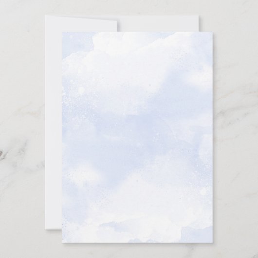 きらめきのきらめき少し星の男の子の青色児のシャワー 招待状 (裏面)