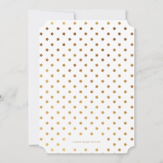 きらめきのきらめき少し星の誕生日の招待状 招待状 (裏面)