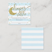 きらめきのきらめき少し星の青いおむつのラッフル エンクロージャーカード (正面/裏面)