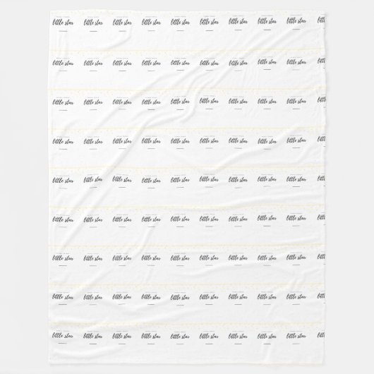 きらめきのきらめき少し星 フリースブランケット (正面)