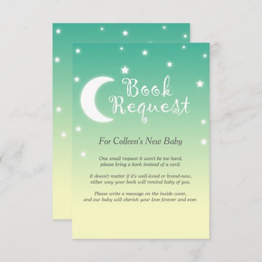 きらめきのきらめき詩との少し星の本の要求 エンクロージャーカード (正面/裏面)