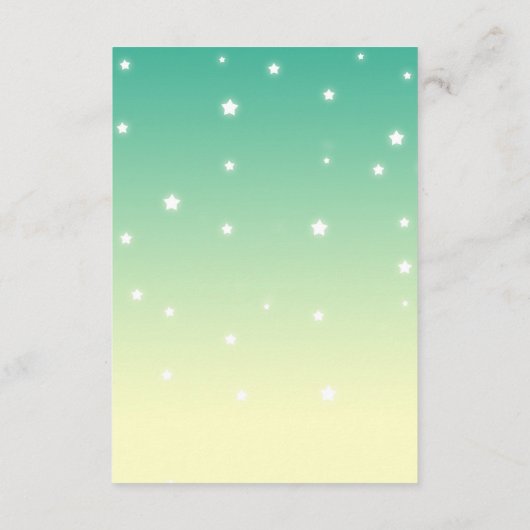 きらめきのきらめき詩との少し星の本の要求 エンクロージャーカード (裏面)