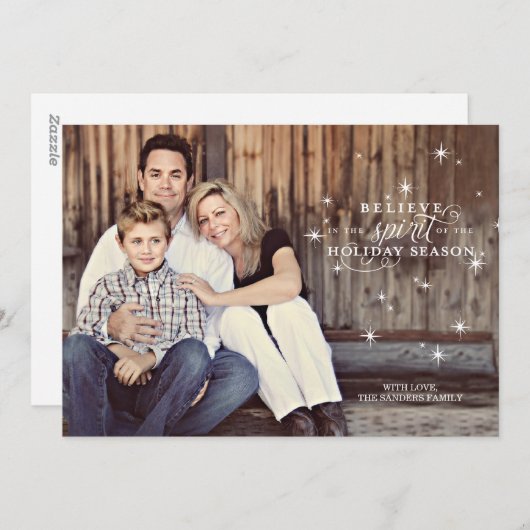 きらめきの白は休日の写真カードを主演します シーズンカード (正面/裏面)