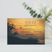 きらめきはやしビーチ結婚式RSVPカードをつけます 出欠カード (スタンド正面)
