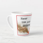 「きらめきを失うな!」 カフェラテマグ (左アングル)