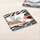 「きらめきを失うな！」 スクエアペーパーコースター (アングル)