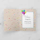 きらめき付きレインボーケーキ カード (内部)