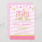 きらめき少し星のベビーシャワー招待状 招待状 (正面/裏面)