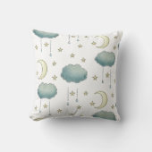 きらめき少し星の月および星 クッション (正面)