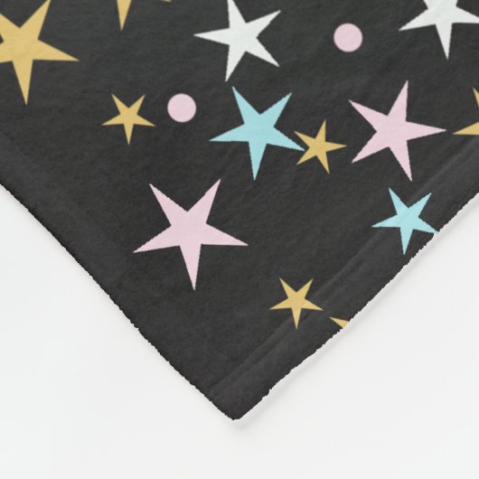 きらめき少し星の紙吹雪及びチョークのベビーシャワー フリースブランケット (角)